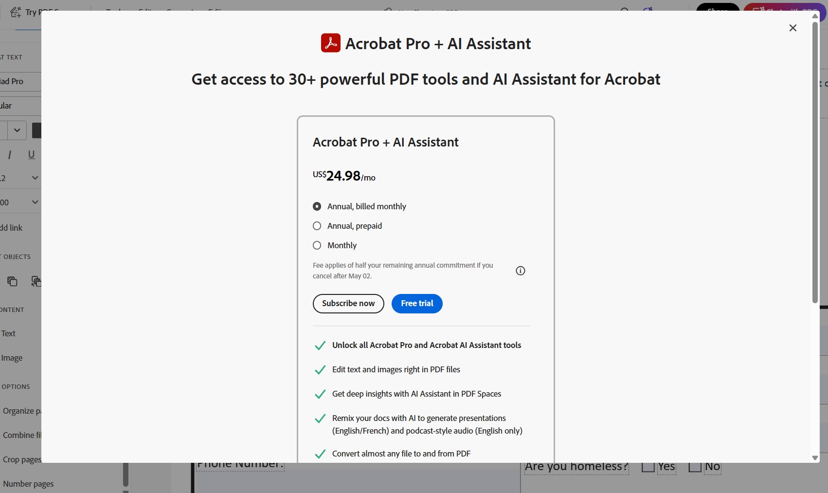 Adobe Acrobat Online